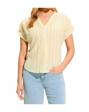 Fdj Short Sleeve Stripe Top - Multicolor