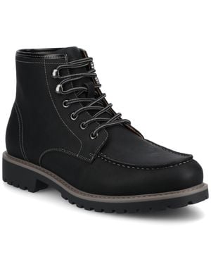 Vance Co. Vance Zeus Medium And Wide Width Moc Toe Boot - Black