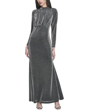Vince Camuto Embellished Long Sleeve Maxi Dress - Gray