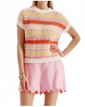 tyler boe Vero Crochet Sweater - Pink