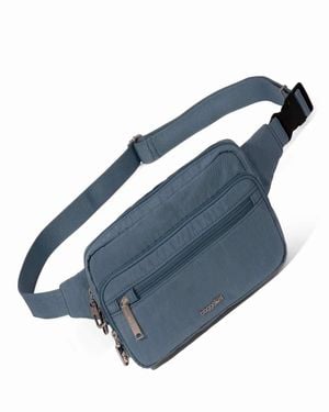 Baggallini Securtex Anti-Theft Belt Bag Sling - Blue