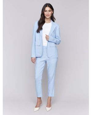 Charlie b Long Sleeve Blazer Jacket - Blue