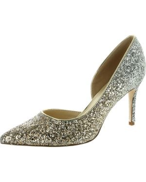 Marc Fisher Debuta Sequined Made D'Orsay Heels - Metallic