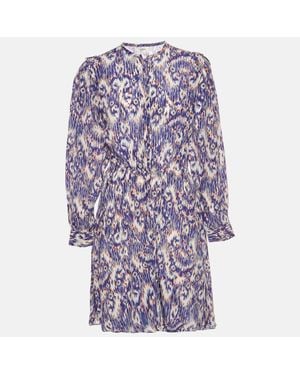 Isabel Marant Etoile Abstract Print Yandra Knee Length Dress - Blue