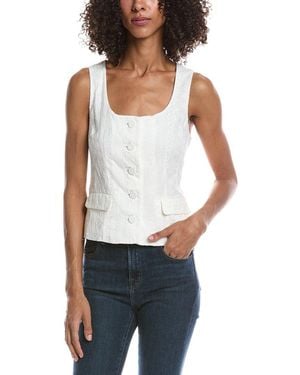 Cece Embroidered Vest Top - White
