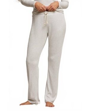 PERFECTWHITETEE Leann Sweater Rib Straight Leg Pant - Gray