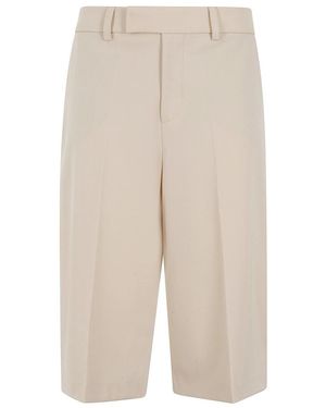 FEDERICA TOSI Culotte Bermuda Shorts - Natural