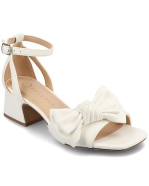 Journee Collection Journee Zevi Medium And Wide Width Dress Sandals - White
