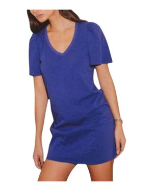 Nation Ltd Mallory Flutter Sleeve Dress - Blue