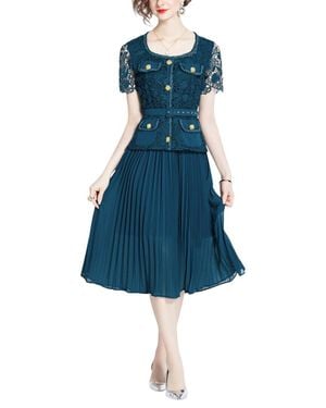 DZA Midi Dress - Blue