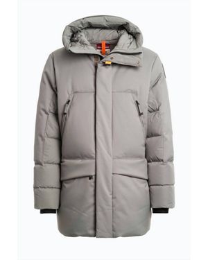 Parajumpers Hikari Hooded Parka Long Puffer Jacket - Gray