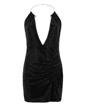 Philipp Plein Mini Dress Piercing Strass - Black