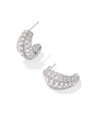 Kendra Scott Krista Hoop Earrings - White