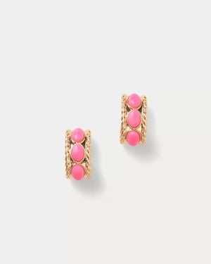 Lilly Pulitzer Sunshine Grove Hoop Earrings - Pink