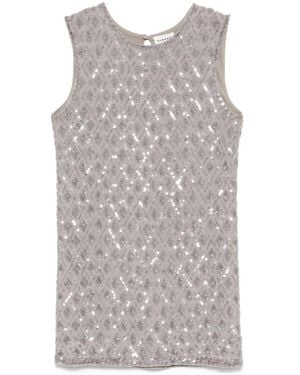 P.A.R.O.S.H. P. A.R. O.S. H. Embroidered Mini Dress - Gray