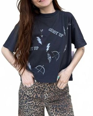All Us Giddy Up Tee - Blue