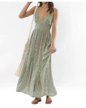 Amuse Society Cosi Bello Woven Maxi Dress - Green