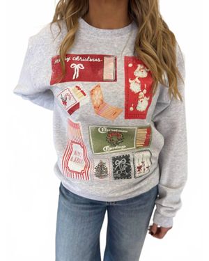 Chaudoin Creations Angel Merry Bright Matchbox Sweatshirt - Gray