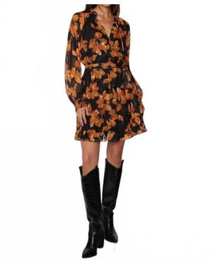 Lost + Wander Golden Rendezvous Mini Dress - Multicolor