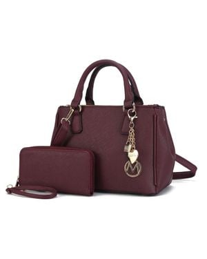 MKF Ruth Vegan Leather 's Satchel Bag - Purple