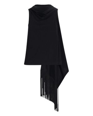 MM6 by Maison Martin Margiela Draped Tank Top - Black