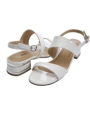 Vaneli Hilary Sandals Patent Leather Block Heel Hawk1318 - Metallic
