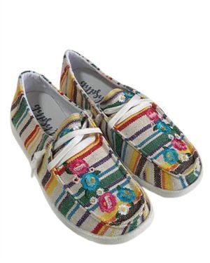 Gypsy Jazz Stripe Slip On Sneakers - Blue