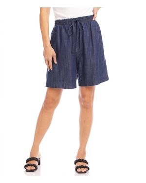 Karen Kane Jayla Drawstring Short - Blue
