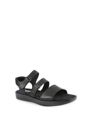 Munro Shay M431681-001 Sandals 9 Leather Adjustable Strap Khd1978 - Black