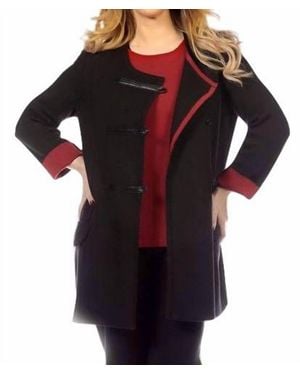 Angel Double Welt Sweater Jacket - Red