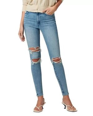 Joe's Jeans The Hi Honey Jeans Denim Distressed Skinny Leg Jdm1841 - Blue