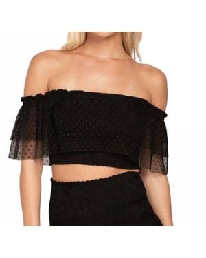 Peixoto Chi Chi Crop Top - Black