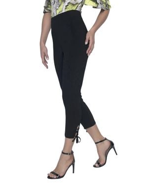 FRANK LYMAN Silky Knit Legging With Tie Detail - Black