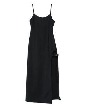Coperni Midi Dress With Spaghetti Straps - Black