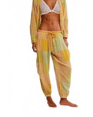 Free People Night After Night Pajama Pant - Yellow
