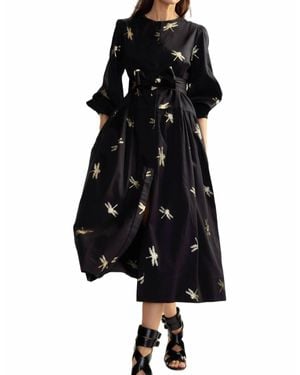 Cynthia Rowley Cotton Sateen Shirt Dress - Black