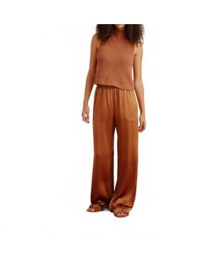 SABLYN Atticus Roll Neck Cropped Tank - Brown