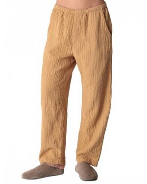 Electric and Rose Kickback Crinkled Texture Pant - Natural