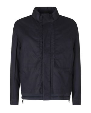 K-Way Cargi Wax Cotton Nylon Casual Jacket - Blue