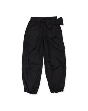 Simone Rocha Ankle Gathered W/ Bow Detail Track Pants - Black