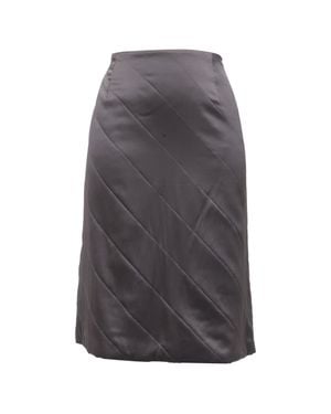 Oscar de la Renta Knee Length Skirt - Gray