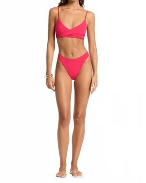 Bondeye Amira Reversible Crop Top - Red