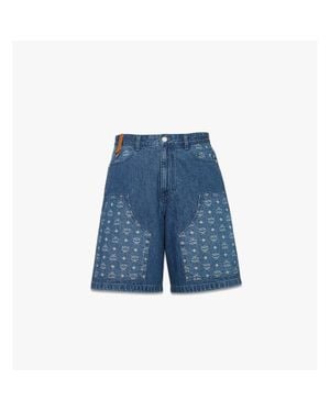 MCM Monogram Shorts - Blue