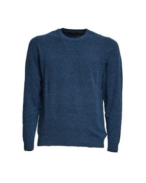 Zanone Slim Fit Ribbed Knit Sweater - Blue