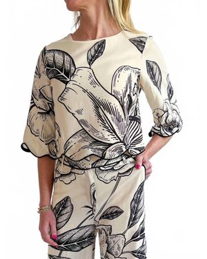 TCEC Scalloped Edging Top - Gray