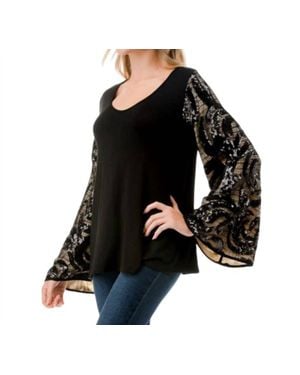 VAVA Eyewear Lisa Bell Sleeve Top - Black