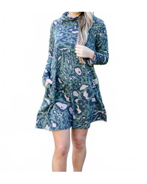 Ivy Jane Irresistible Moments Leopard Mini Dress - Blue