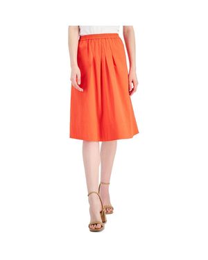 Donna Karan Pull On Midi Midi Skirt - Red