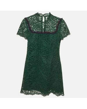 Sandro Cord Lace Mini Dress - Green