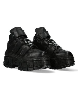 1535 S1 New Rock Boots Amazon New Rock Flame Accented/ Leather Boots- 591-S1 In Black Lyst UK